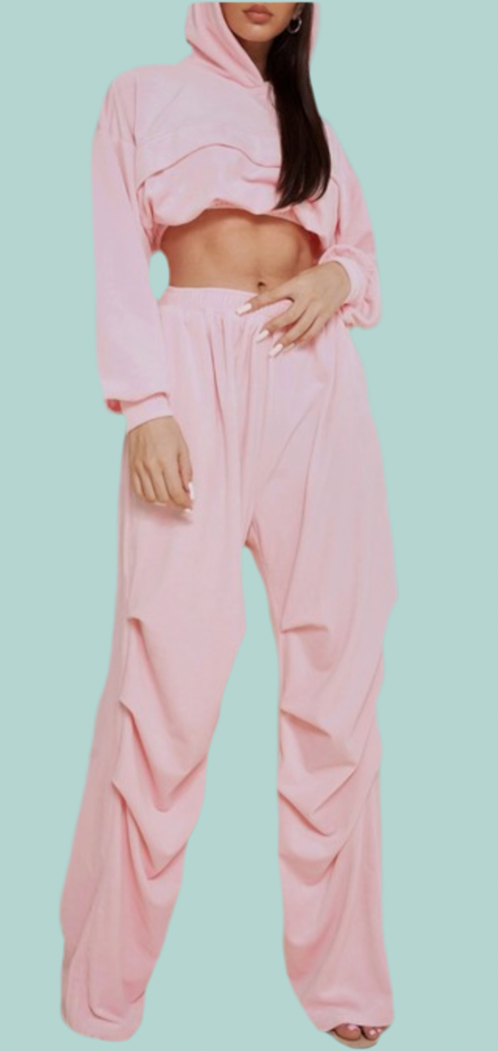 Bubbles Pink Velour Tracksuit