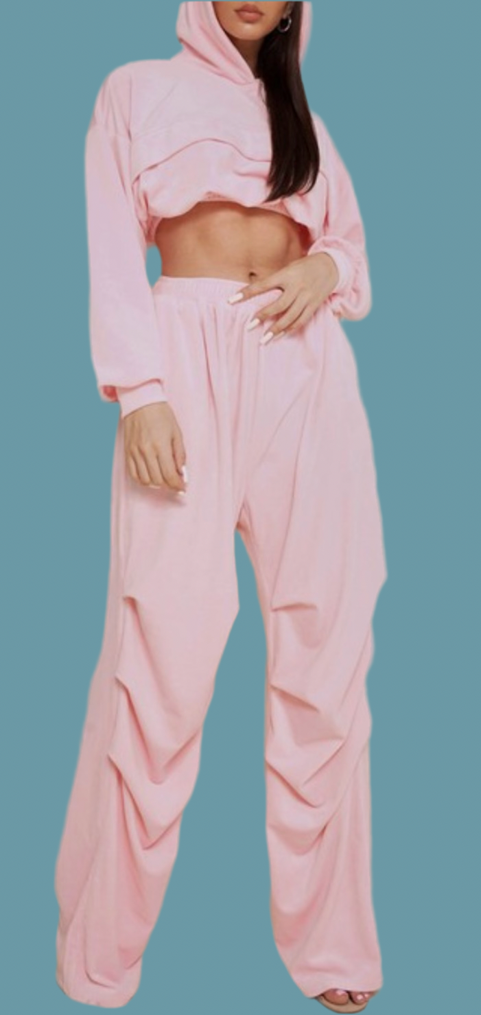 Bubbles Pink Velour Tracksuit