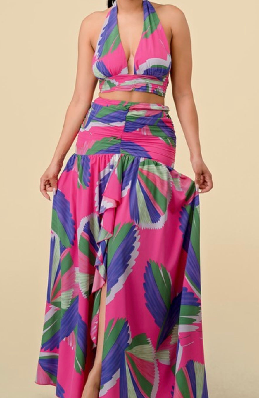 Daydreaming Colorful Maxi Skirt Set