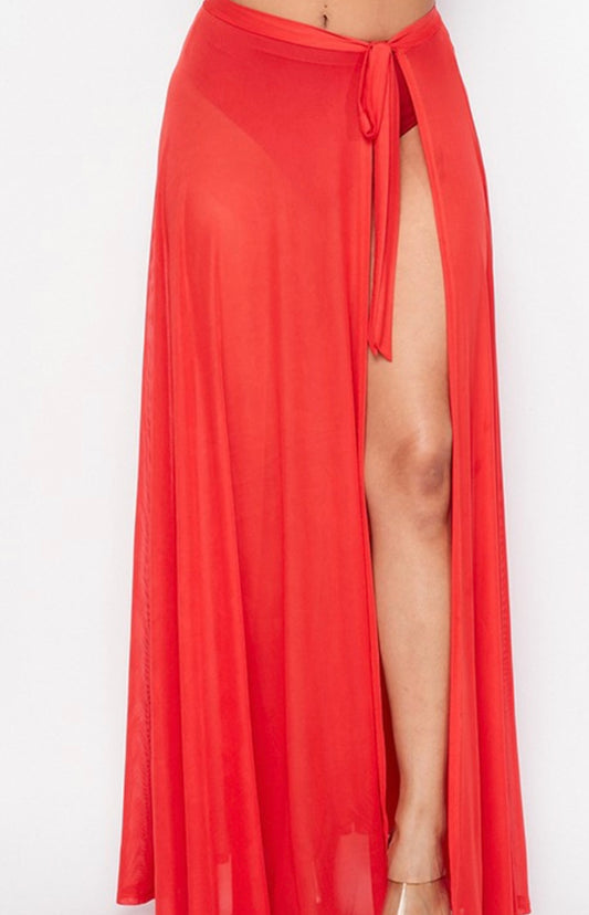 Mesh Coverup Red